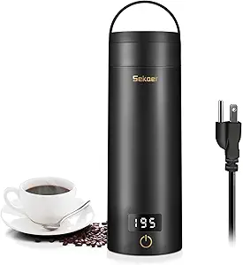 Sekaer Travel Electric Tea Kettle Portable Small Mini Coffee Kettle