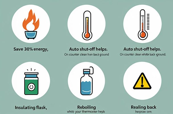 Electric kettle smart energy-saving tips infographic