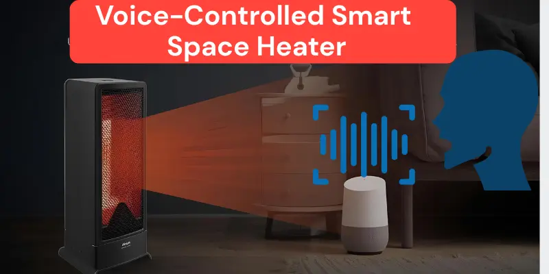 Smart space heater controlled with voice assistant
